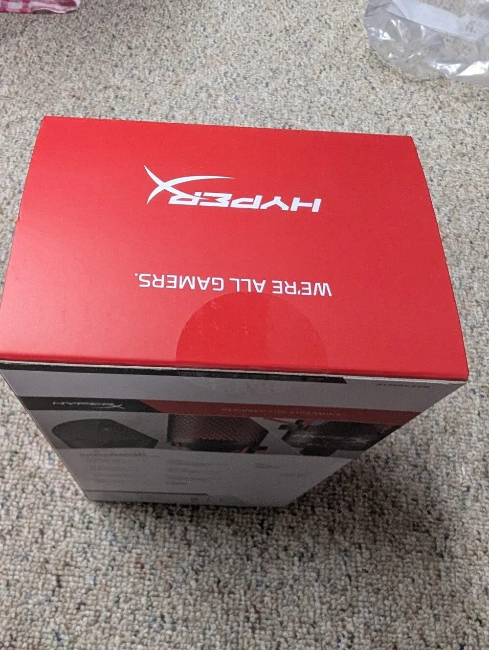Hyperx QuadCast USB Streaming Microphone in Red and Black